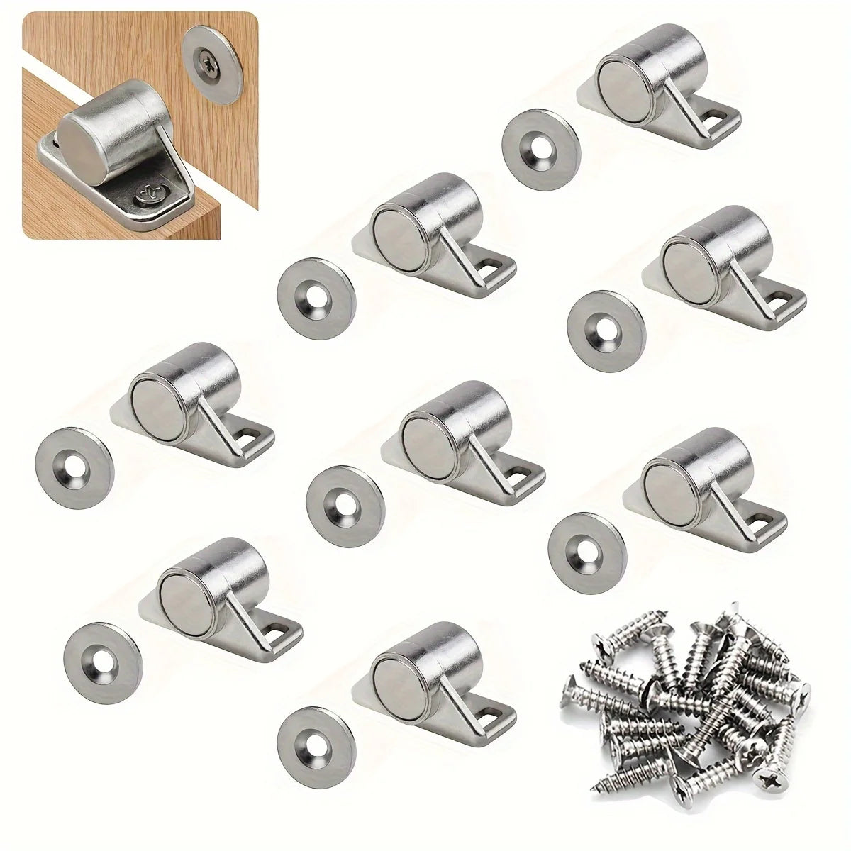 Ensemble de fixations magnétiques et de matériel de montage en argent pour une forte tenue