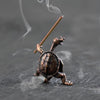 Antique Metal Turtle Incense Holder – Decorative Candle & Stick Holder