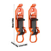 Orange heavy-duty quick release shovel holder designed for roof rack or wall mounting