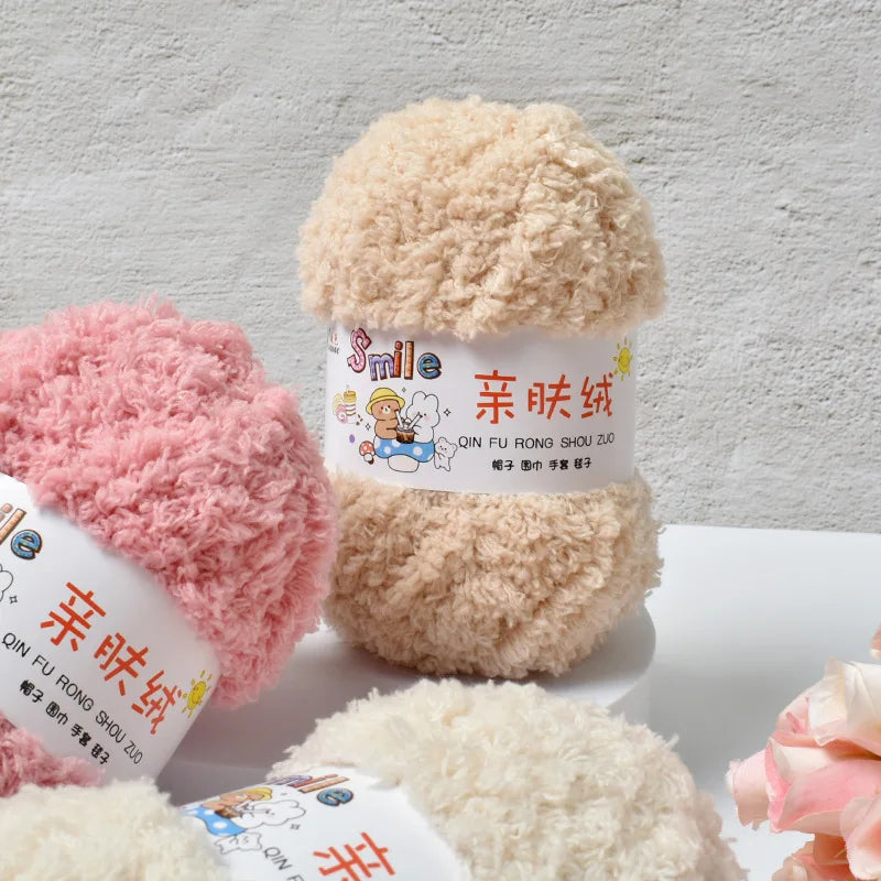 Soft Chenille Yarn for Knitting and Crochet Projects