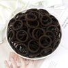 50-Pack Solid Color Elastic Hair Ties for Women & Girls