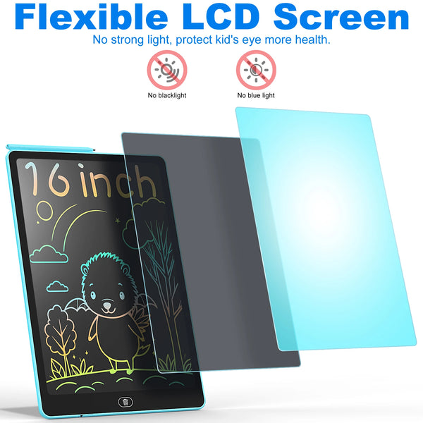 لوحة كتابة LCD للأطفال مقاس 16 بوصة