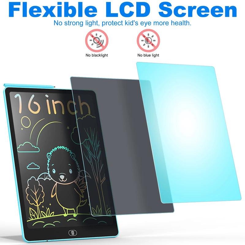 لوحة كتابة LCD للأطفال مقاس 16 بوصة