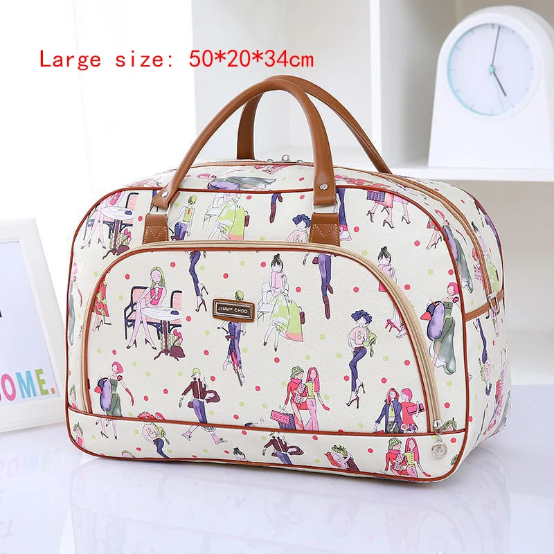 Floral Print Travel Duffle Bag for Women