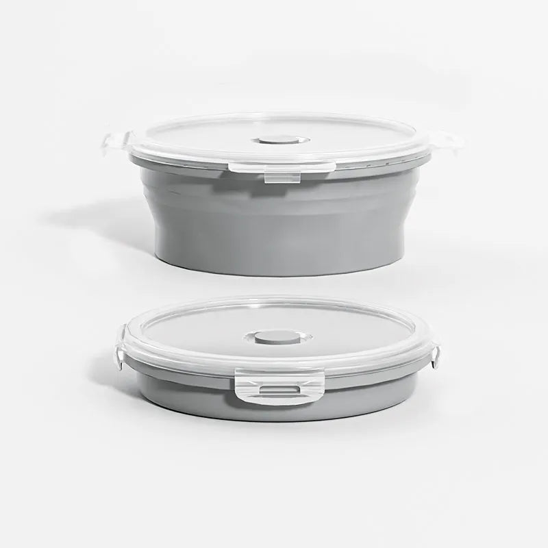 Collapsible Silicone Food Storage Containers with Lids