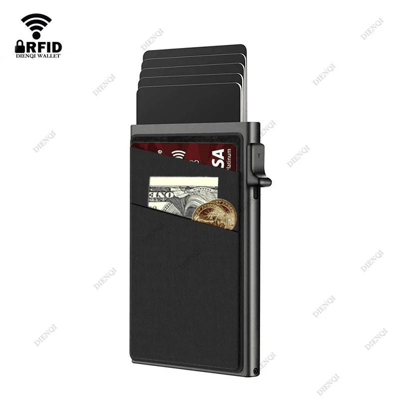 Minimalist Aluminum RFID-Blocking Card Holder