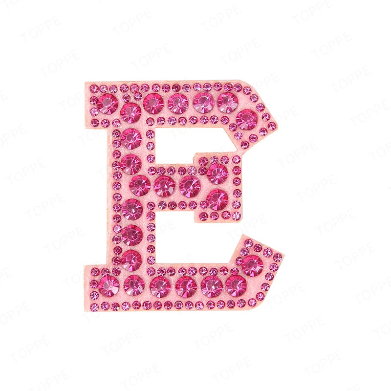 Pearl Rhinestone Letter Patches – Iron-On 3D DIY Embellishments