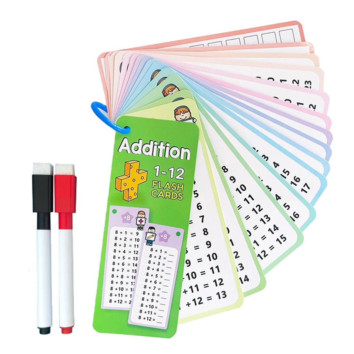 Self-Check Multiplication Flash Cards with Pens