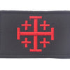 Knights Templar Cross Patch with Hook and Loop Backing