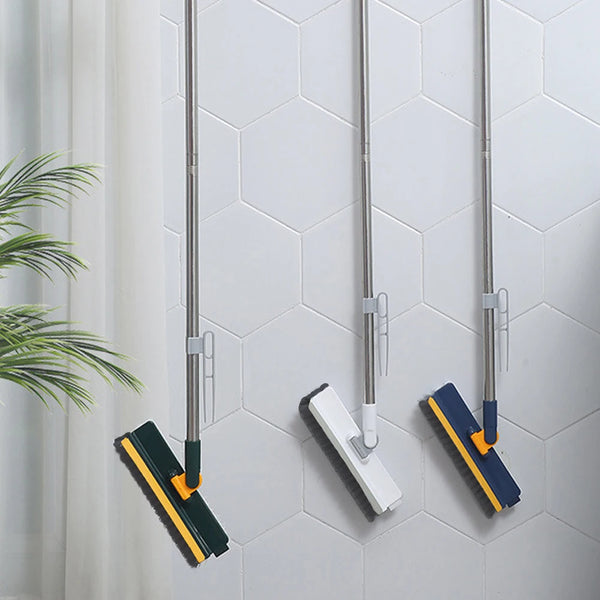 3-in-1 Floor Scrub Brush with 180° Rotating Long Handle
