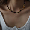 Collier en Perles d'Agate Vintage