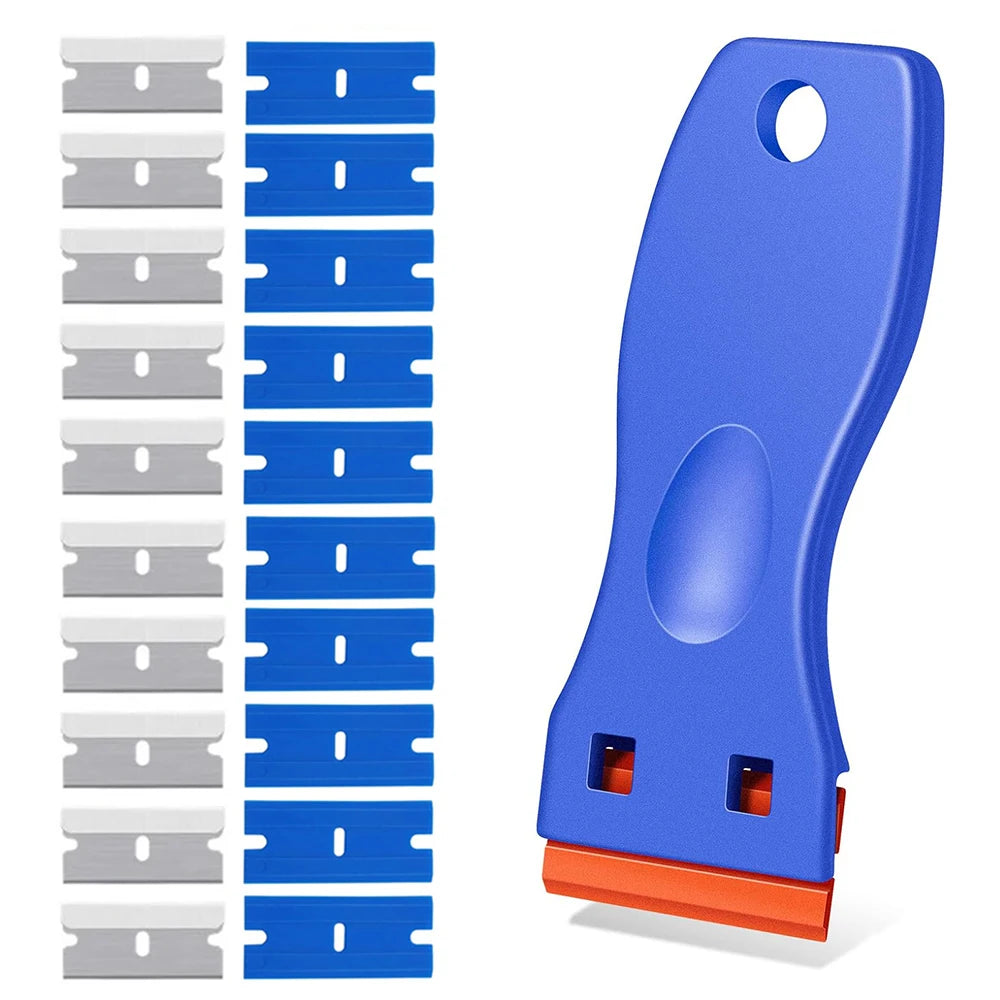 Plastic Razor Blade Scraper for Sticker & Label Removal