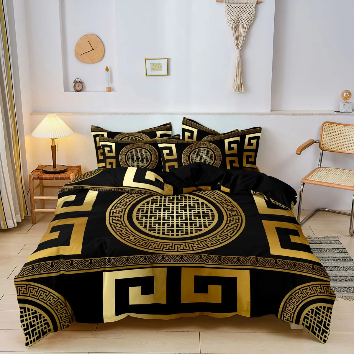 Luxury Baroque Geometric Duvet Cover Set