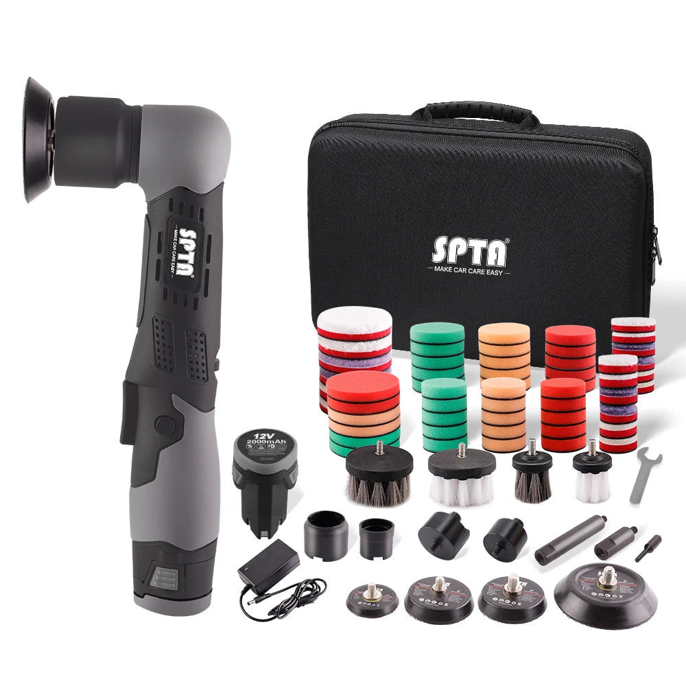 Cordless Mini Car Polisher with Adjustable Speed and Detachable Battery