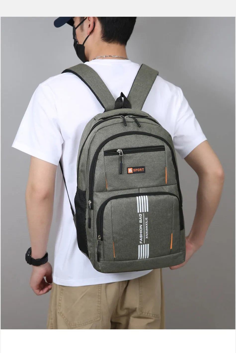Versatile Commuter Backpack for Men – Lightweight with 15" Laptop Compartment