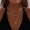 Layered Gold & Silver Chain Necklace Set