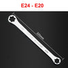 Professional E-Torx Wrench Set with Double-Ended Star Ring Spanners