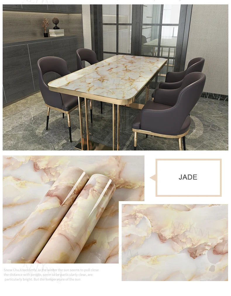 Black Self-Adhesive Waterproof Wallpaper for Kitchen & Furniture Renovation