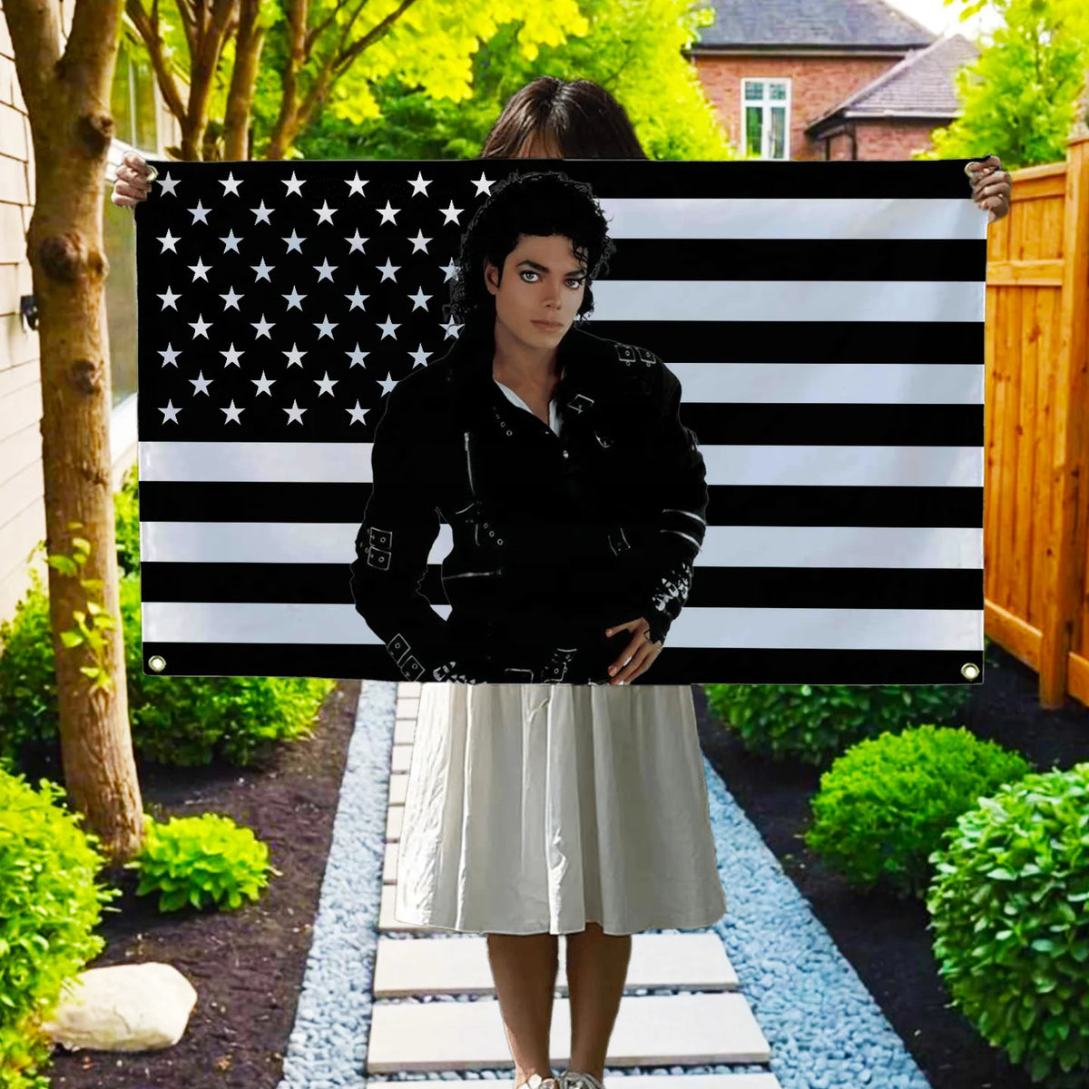 Michael Jackson Tribute Flag - Black American Tapestry Wall Hanging