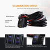 Heavy Duty 12V LED Light Bar Wiring Harness Kit with Rocker Switch and Relay