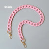 Matte Candy Pink Resin Handbag Chain – Detachable Shoulder Strap