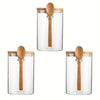 Airtight Glass Overnight Oats Jars with Spoon (16 oz)