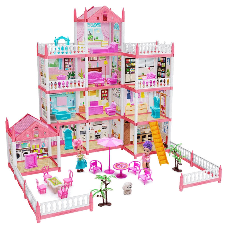 Enchanted Princess Castle DIY Dollhouse with LED Lights