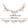Cherry Blossom Bow Enamel Bag Chain with Heart Charms