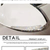 Close-up view of a sparkling diamond license plate cover sticker set for car door handles