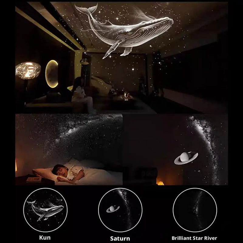 Galaxy Star Projector Night Light with Rechargeable Battery