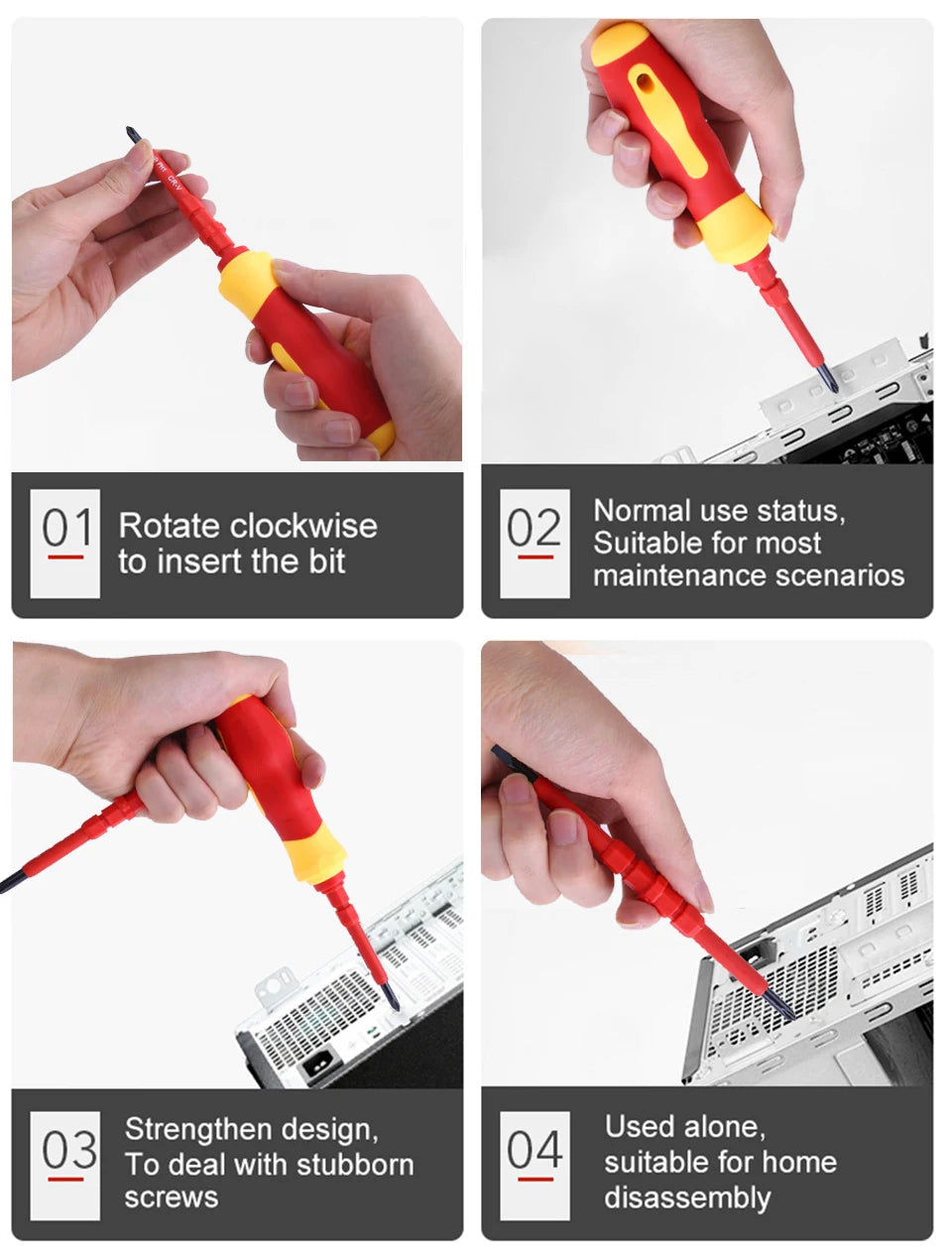 1000V Insulated Screwdriver Set (13-Piece) for Electricians