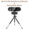 4K Auto-Focus Webcam with Built-in Microphone