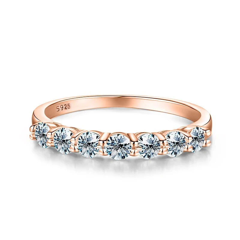 925er Sterlingsilber Moissanit Ewigkeitsring