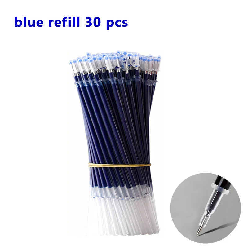 Smooth 0.5mm Gel Pen Set with Refills (Black, Blue, Red)
