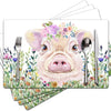 Floral Linen Placemats for Dining Table