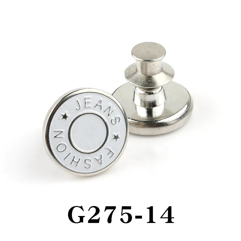 No-Sew Adjustable Jeans Button Pins for Waist Tightening and Decoration