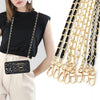120cm Leather-Trimmed Chain Bag Strap
