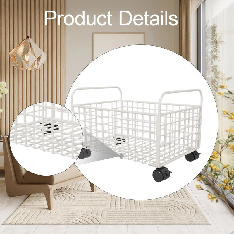 Compact Rolling Utility Cart with Wheels