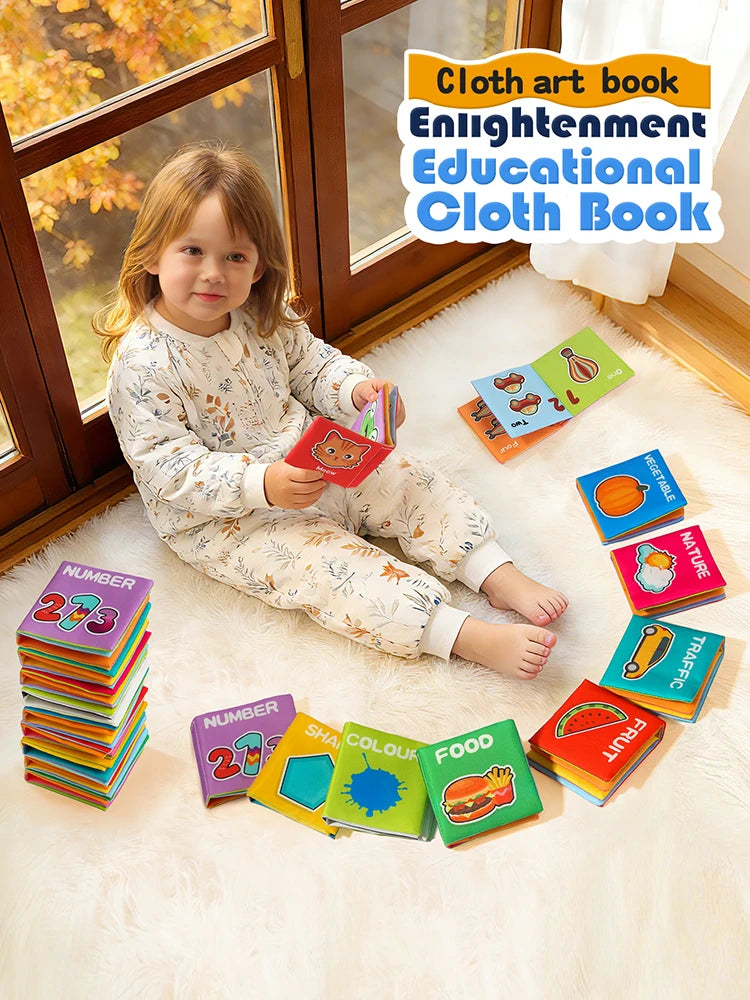 Soft Cloth Books Set for Babies – 9 Washable Early Learning Toys