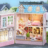 DIY Miniature Wooden Dollhouse Kit with Lighting