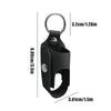 Black PU leather inhaler case with a metal keychain ring and clasp.