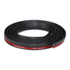 Black and red flexible rubber windshield seal strip for reducing noise and blocking water.