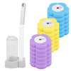 Disposable Toilet Brush Set with Self-Opening Holder