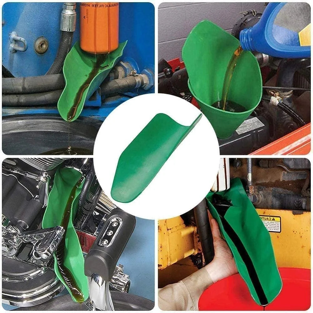 Flexible Foldable Oil Drain Guide for Mess-Free Fluid Changes