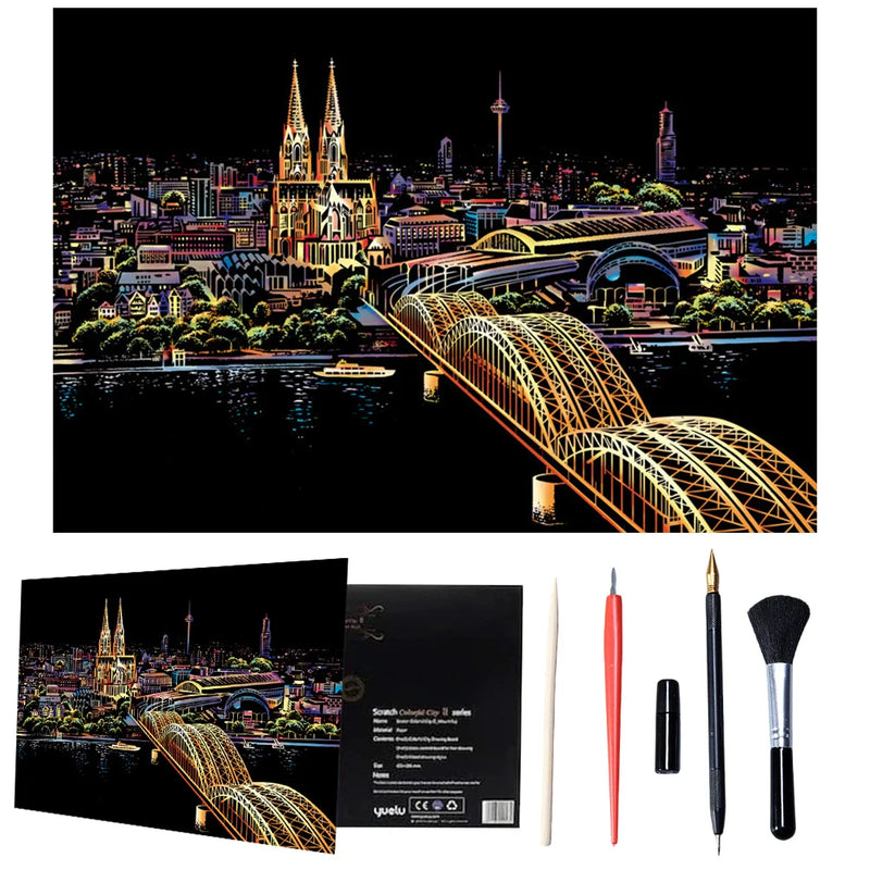 Mount Fuji Scratch Art Painting Kit