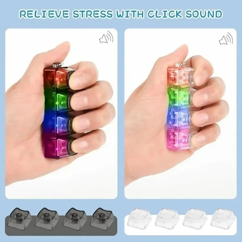 LED Keyboard Fidget Keychain