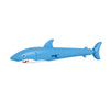 A blue prank water gun pen shaped like a fish, ready to spray water and write.