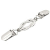 Silberner Taillenschmuck und Hemdclip-Set mit Kettengliederdesign