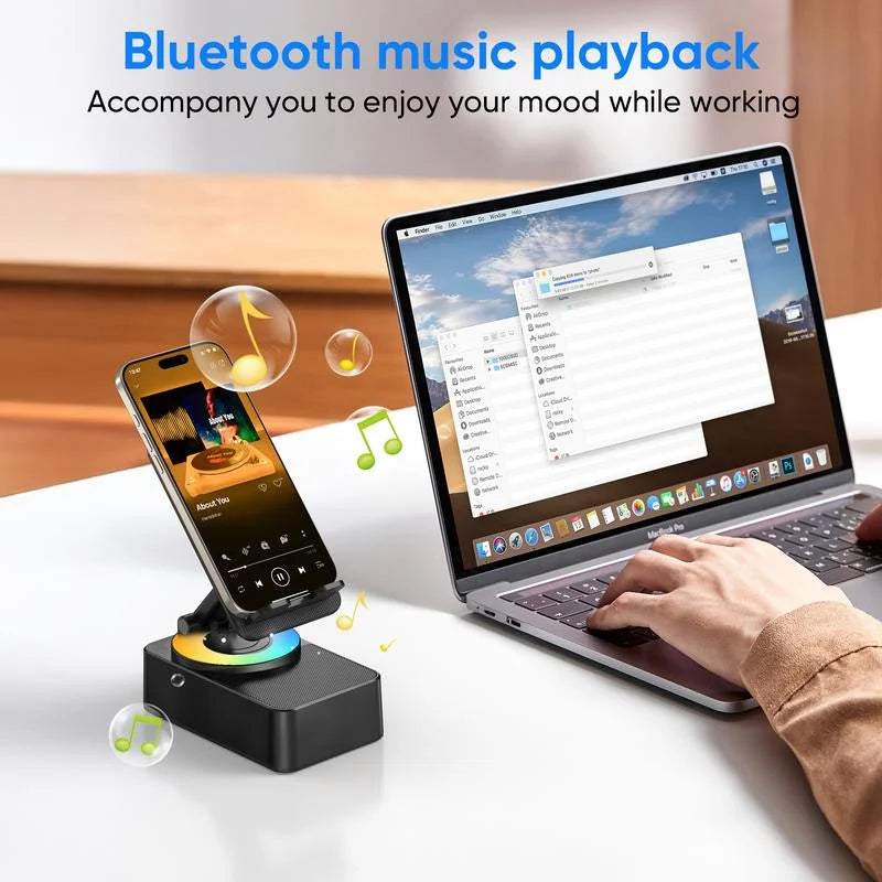 Wireless Bluetooth Speaker with Phone Stand and Built-in 1200mAh Power Bank