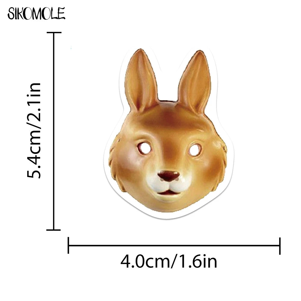 A realistic golden-brown cartoon fox head sticker featuring large ears and expressive eyes.